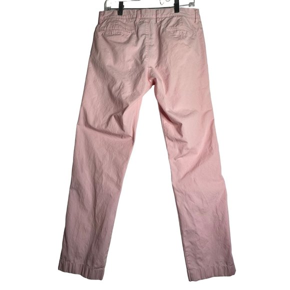 J. Crew Sutton Pink Casual Summerweight Chino Pants Mens 33x32 - Picture 3 of 6